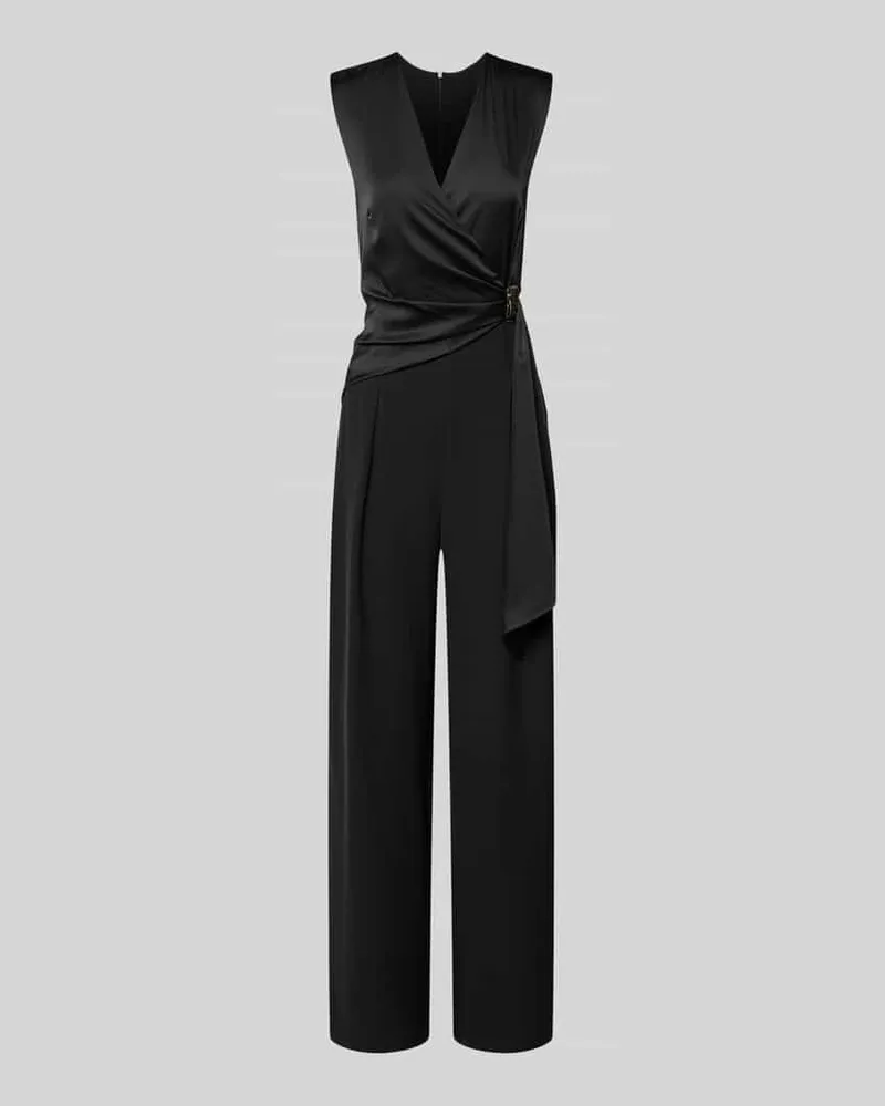 Rinascimento Regular Fit Jumpsuit mit Zierbesatz Black