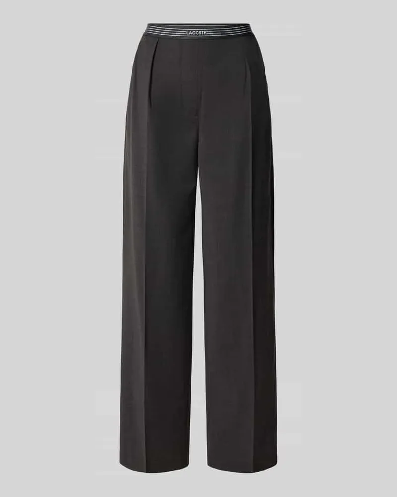Lacoste Weite Hose mit Woll-Anteil Anthrazit