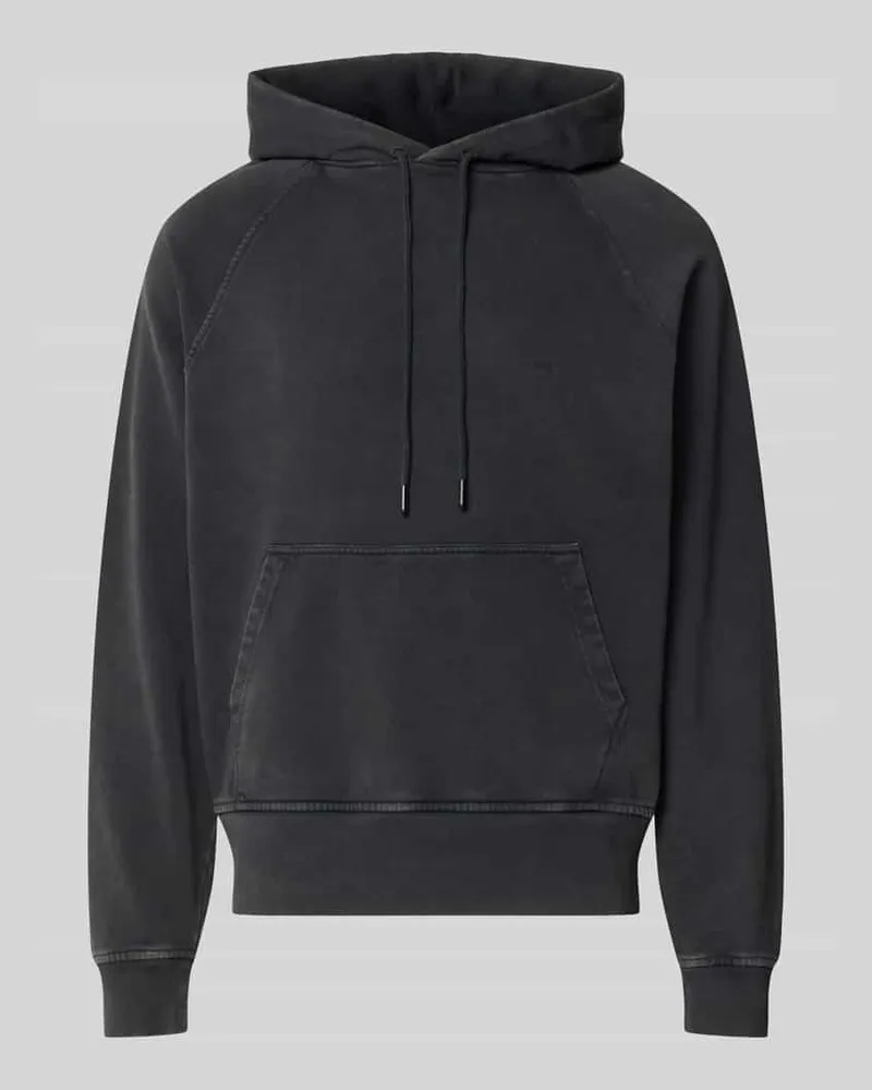 Closed Regular Fit Hoodie aus reiner Baumwolle Black