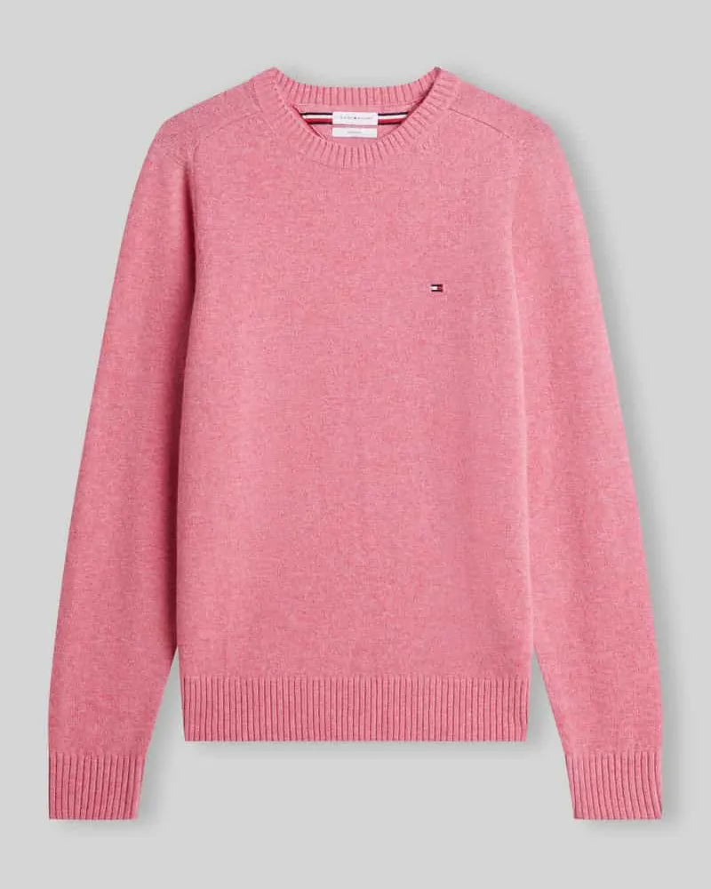 Tommy Hilfiger Regular Fit Pullover aus Lammwoll-Mix Pink
