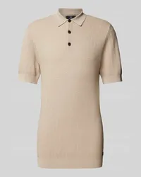 Matinique Slim Fit Poloshirt mit Strukturmuster Beige