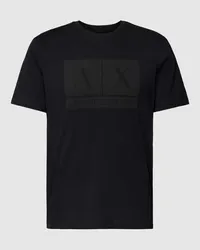 Armani Exchange T-Shirt mit Label-Print Black