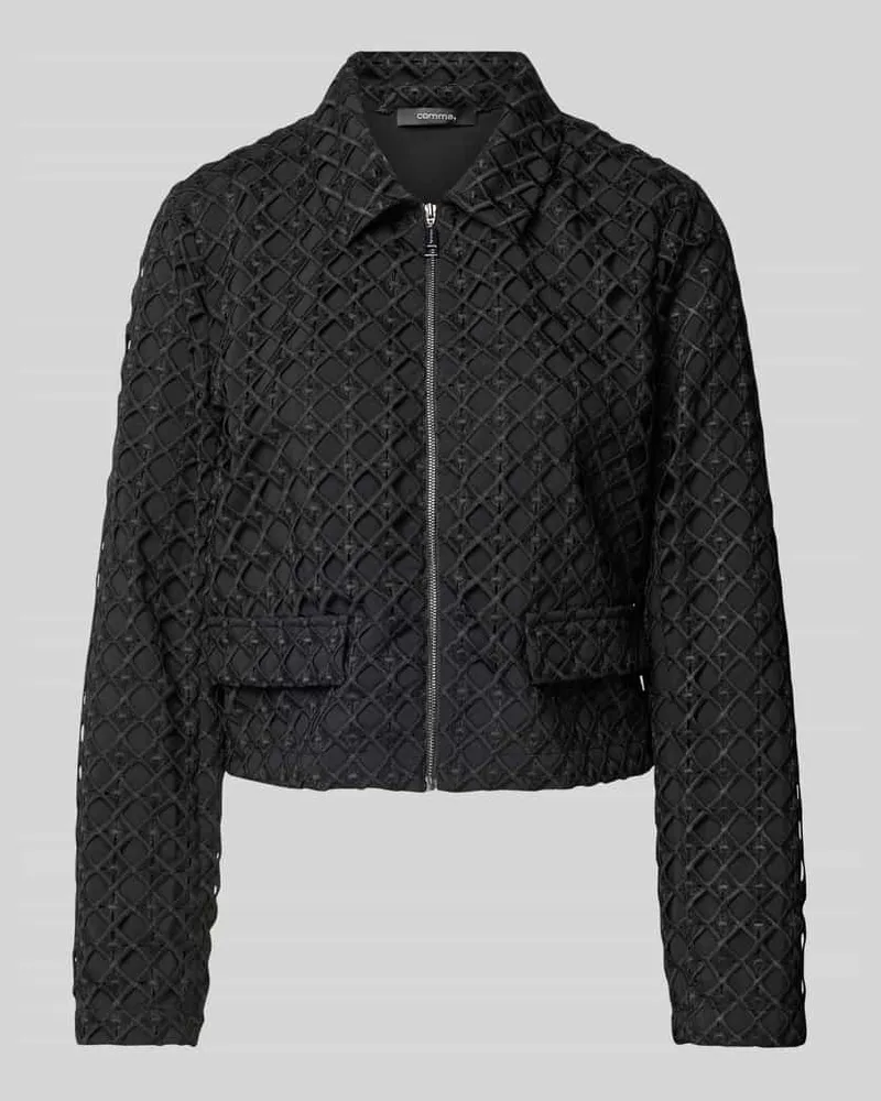 COMMA Blazer mit Strukturmuster Black
