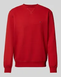 Tommy Hilfiger Sweatshirt mit Label-Stitching Dunkelrot