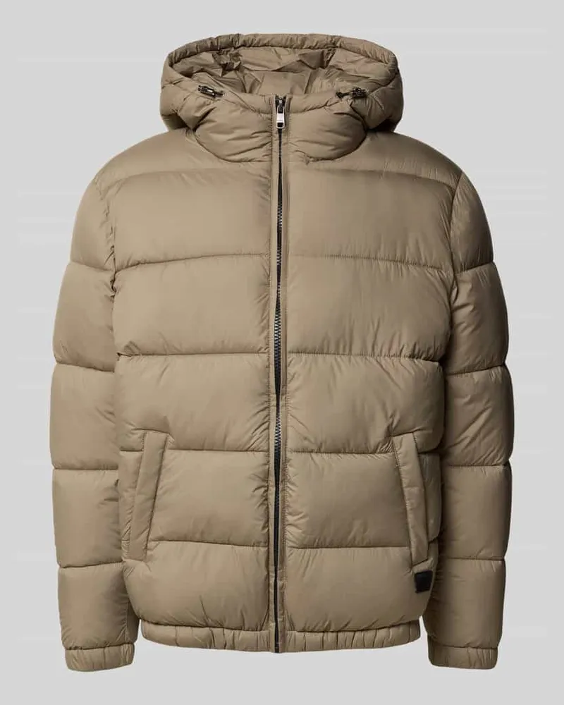 McNeal Steppjacke mit Kapuze und Eingrifftaschen Stein