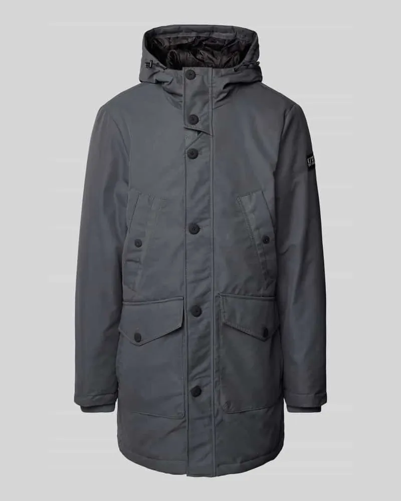 S.Oliver Regular Fit Parka mit Pattentaschen Black
