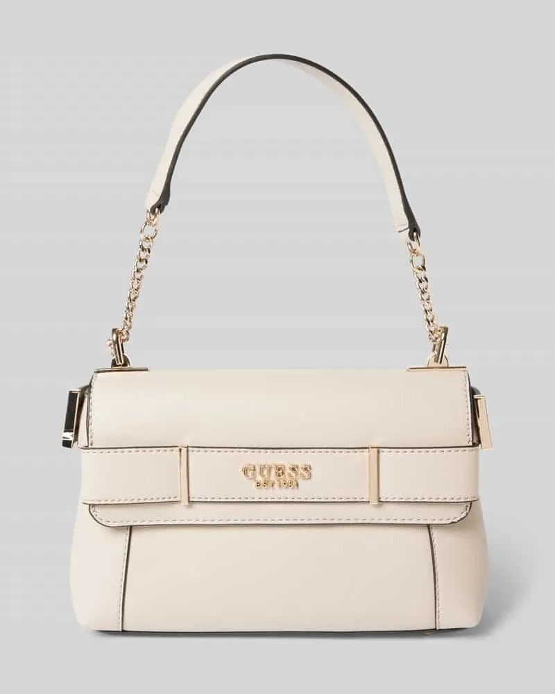 Guess Handtasche mit Label-Applikation Taupe
