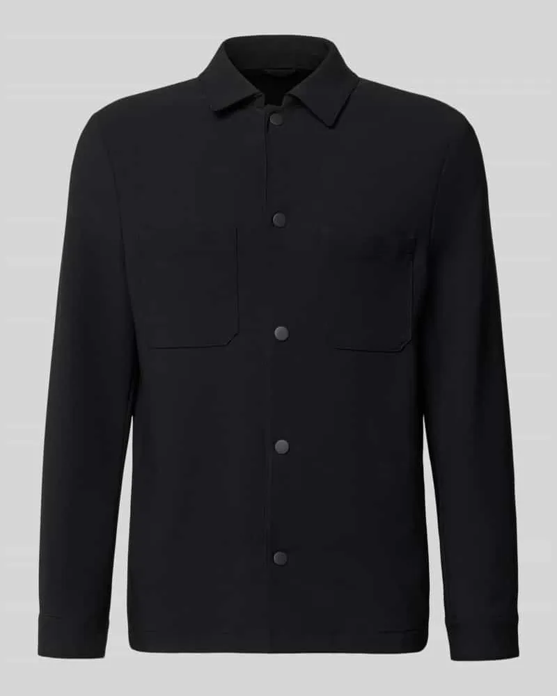 McNeal Regular Fit Overshirt mit Brusttaschen Black