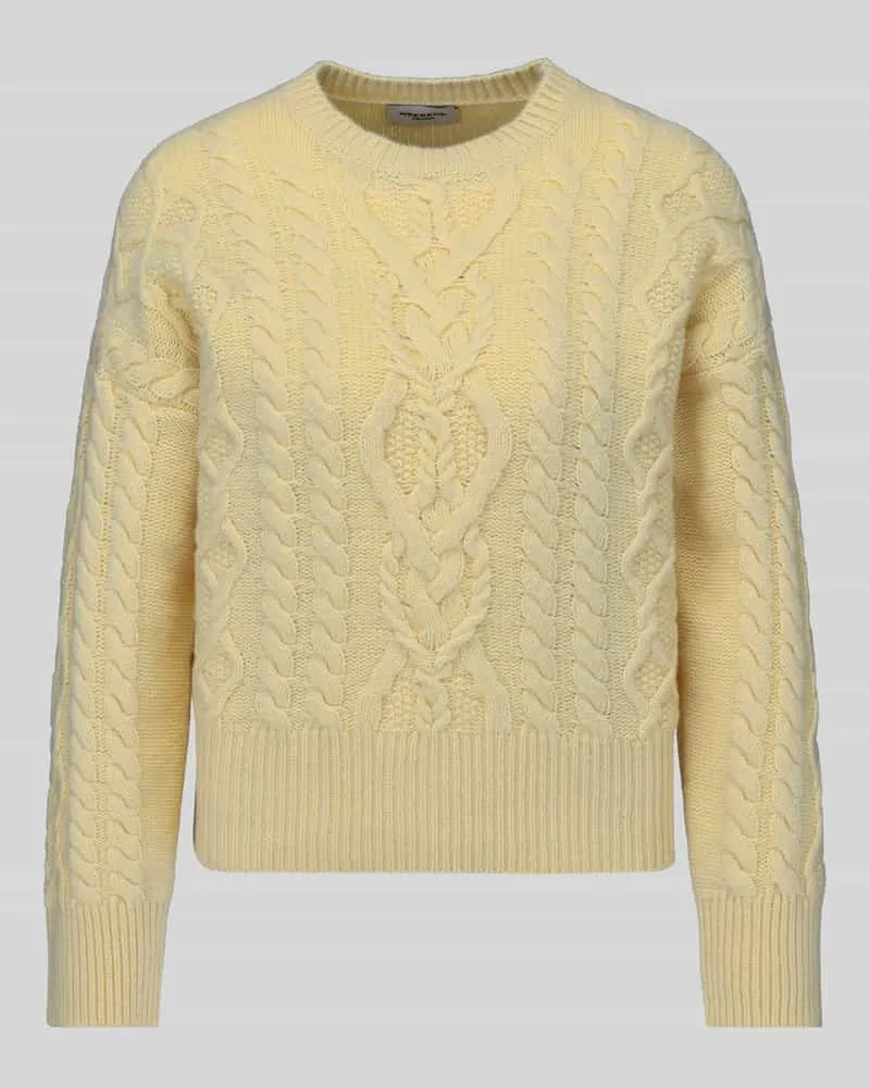 Max Mara Regular Fit Pullover aus reiner Schurwolle Modell 'ALBEN Gelb