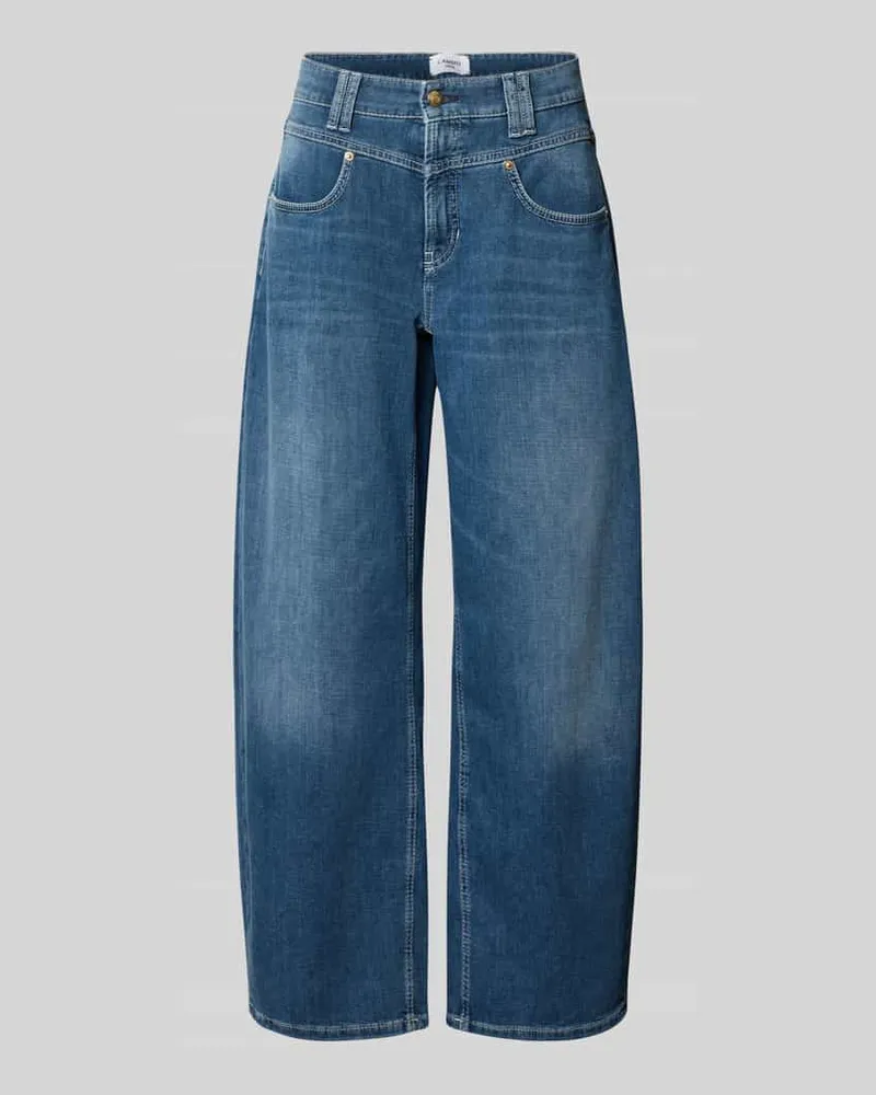 Cambio Regular Fit Barrel Jeans aus Baumwoll-Mix Modell 'ODELE Blau