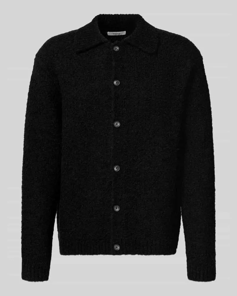 Selected Homme Regular Fit Strickjacke aus Woll-Mix Modell 'LOYD Black