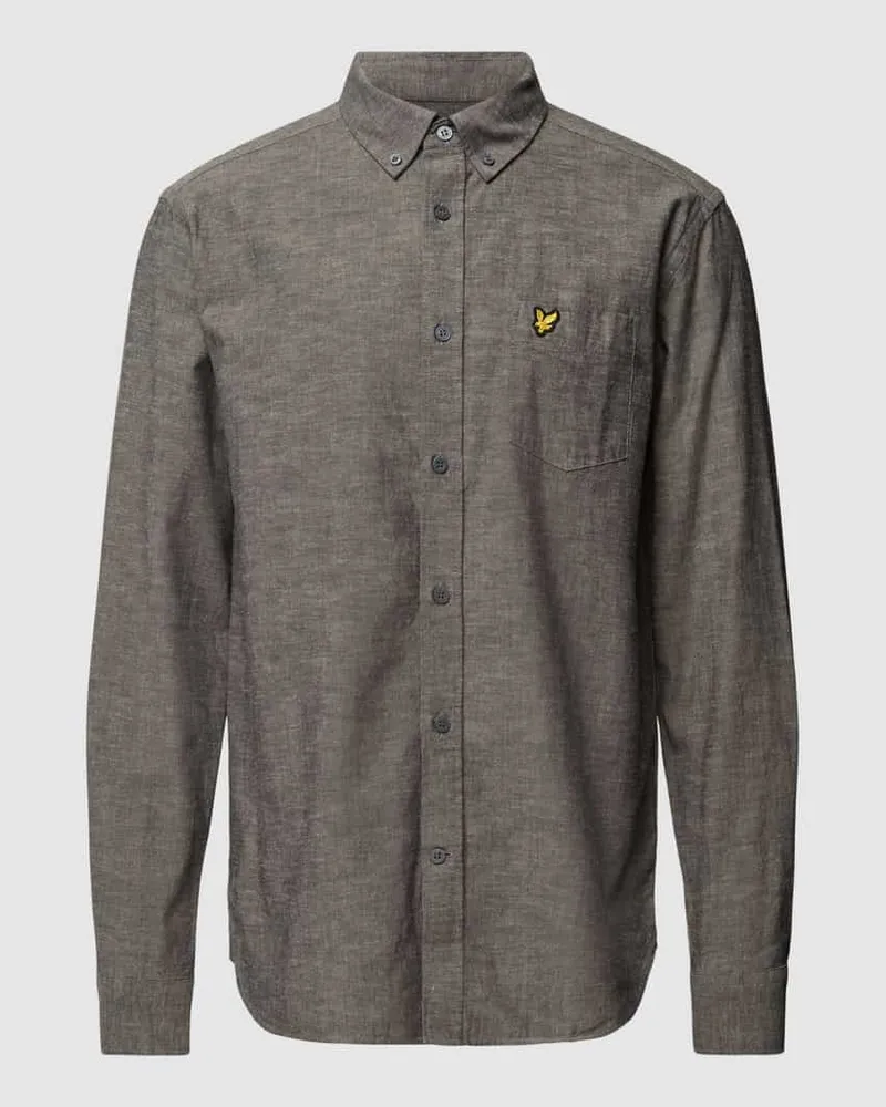 Lyle & Scott Slim Fit Freizeithemd mit Button-Down-Kragen Dunkelblau