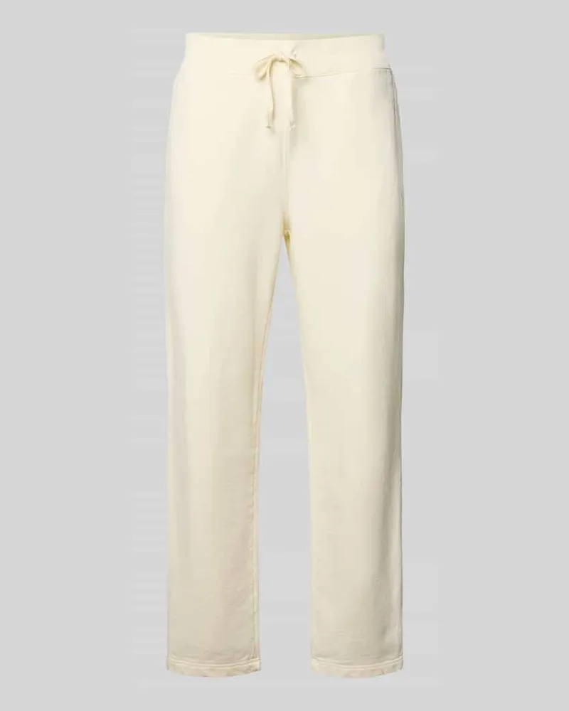 Ralph Lauren Regular Fit Sweatpants aus reiner Baumwolle Offwhite