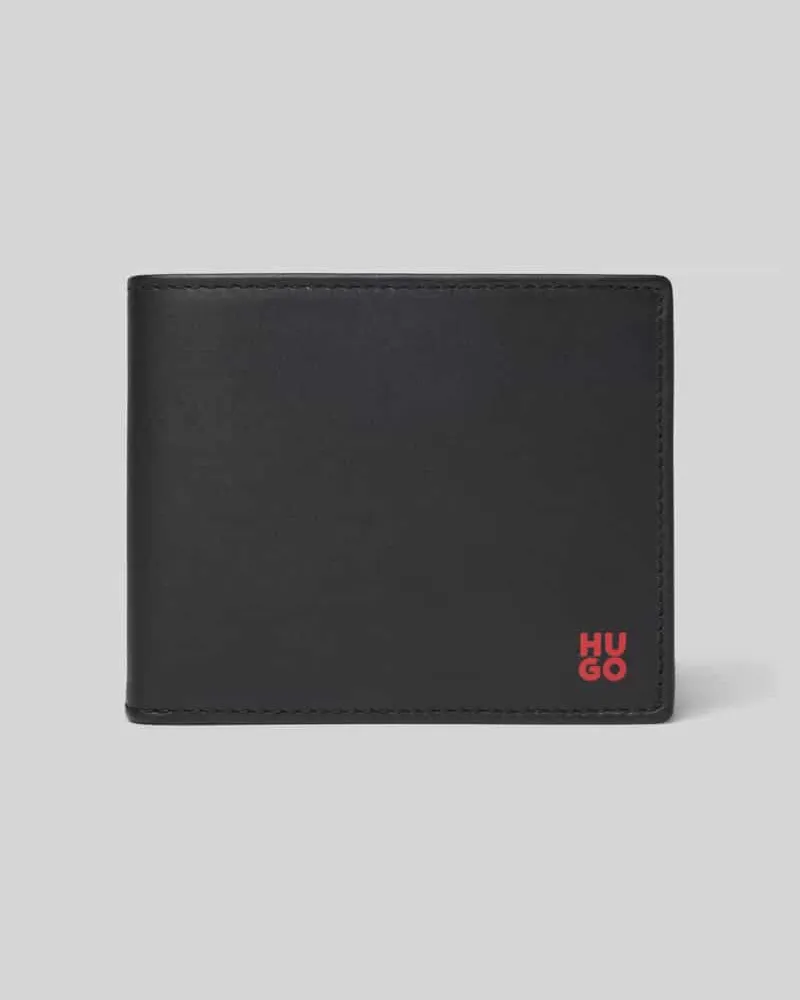 HUGO BOSS Portemonnaie aus echtem Rindsleder Modell 'TIBBY Black