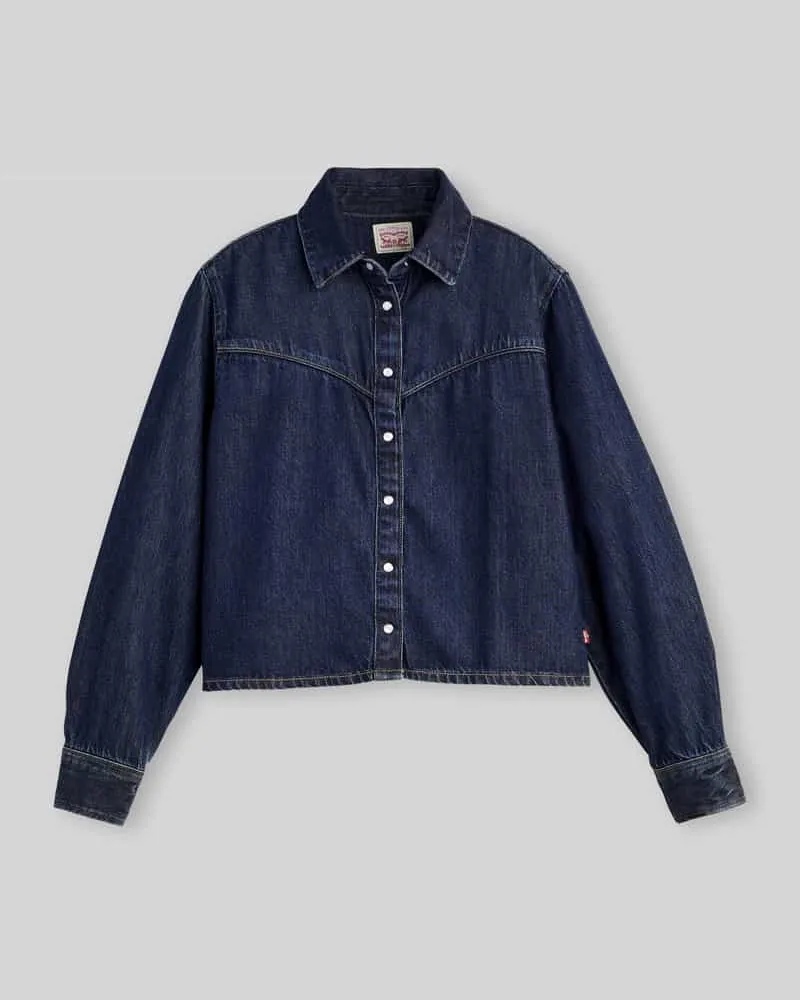 Levi's Regular Fit Jeanshemd aus Baumwoll-Lyocell-Mix Modell 'ELI Dunkelblau