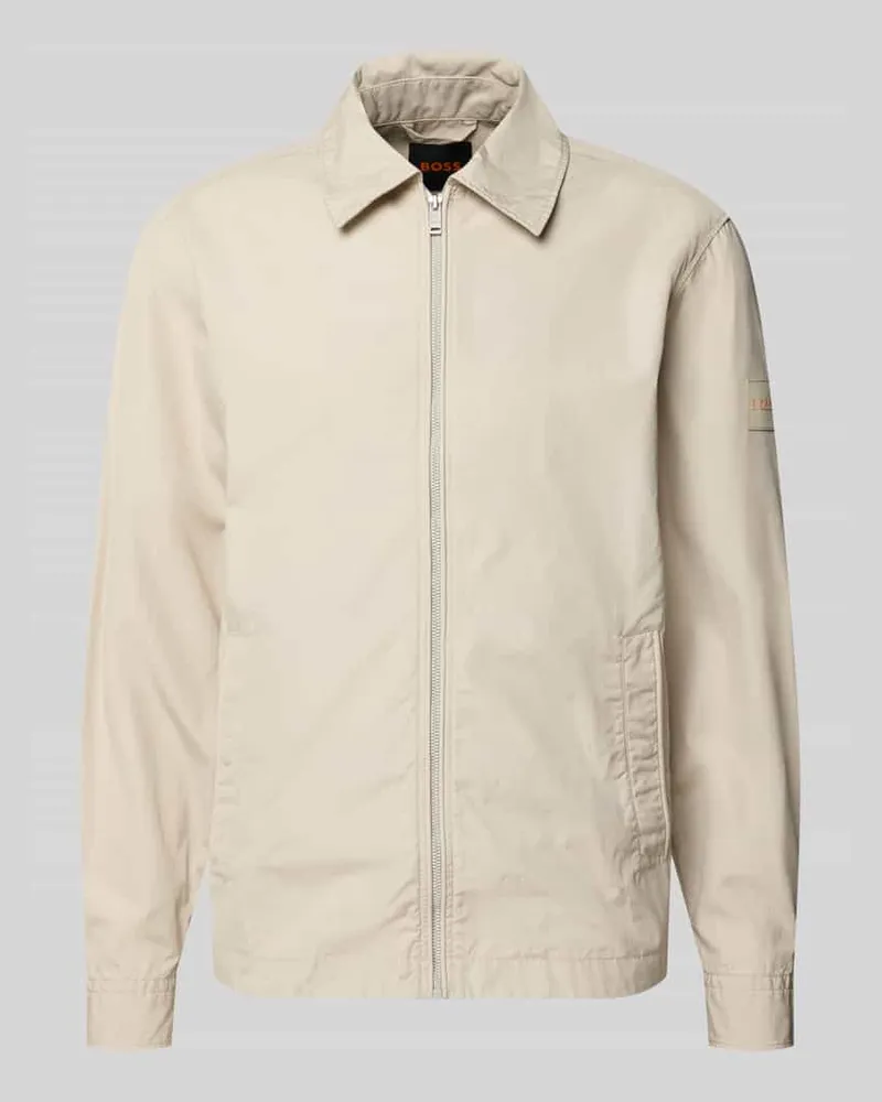 HUGO BOSS Regular Fit Overshirt aus reiner Baumwolle Modell 'LUTTI Beige