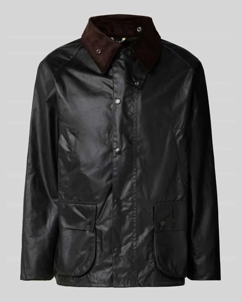 Barbour Jacke mit Pattentaschen Modell 'BEDALE Dunkelgruen