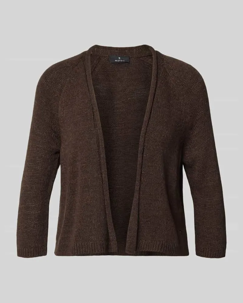 monari Regular Fit Cardigan in Strick-Optik Dunkelbraun