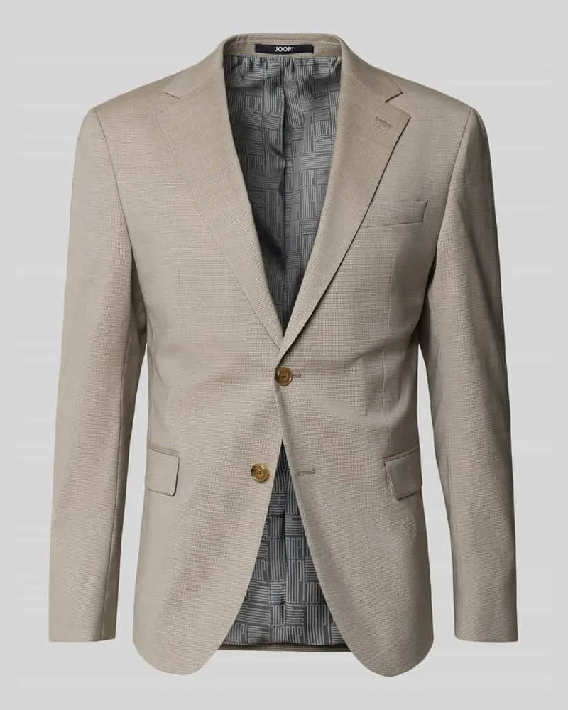 JOOP! Slim Fit 2-Knopf-Sakko mit Pattentaschen Beige
