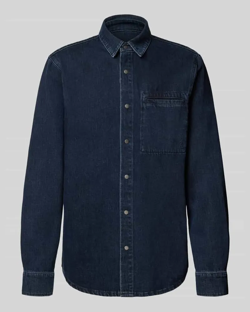 Armedangels Regular Fit Freizeithemd aus reiner Baumwolle Modell 'WELT Dunkelblau