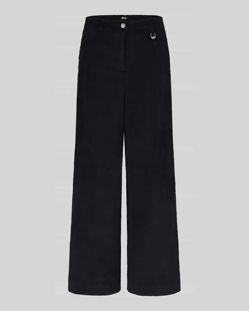 MAC Jeans Wide Leg Cordhose mit Gürtelschlaufen Modell 'Palazzo Black