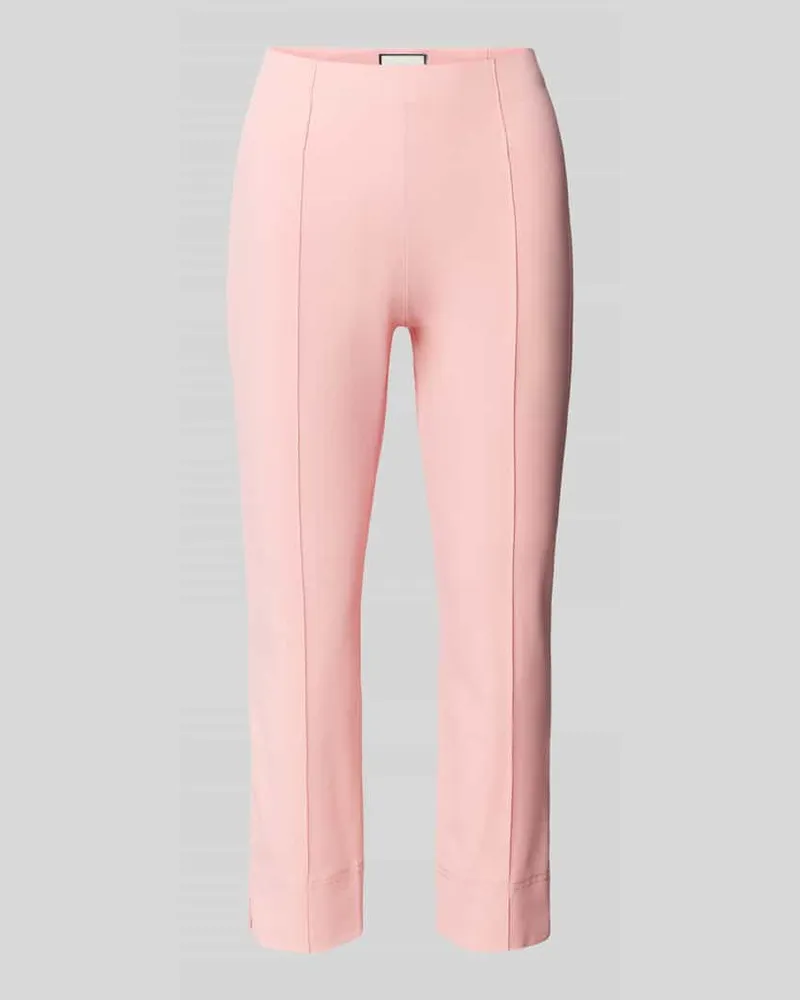 SEDUCTIVE  Skinny Fit Caprihose mit fixierten Bügelfalten Koralle
