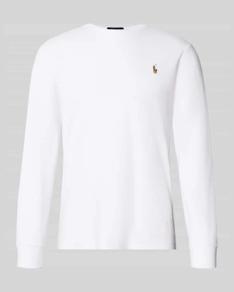 Ralph Lauren Longsleeve mit gerippten Abschlüssen Weiss