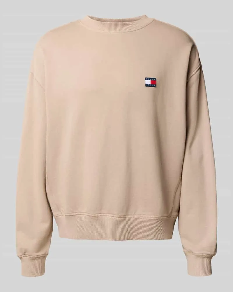 Tommy Hilfiger Regular Fit Sweatshirt aus reiner Baumwolle Beige