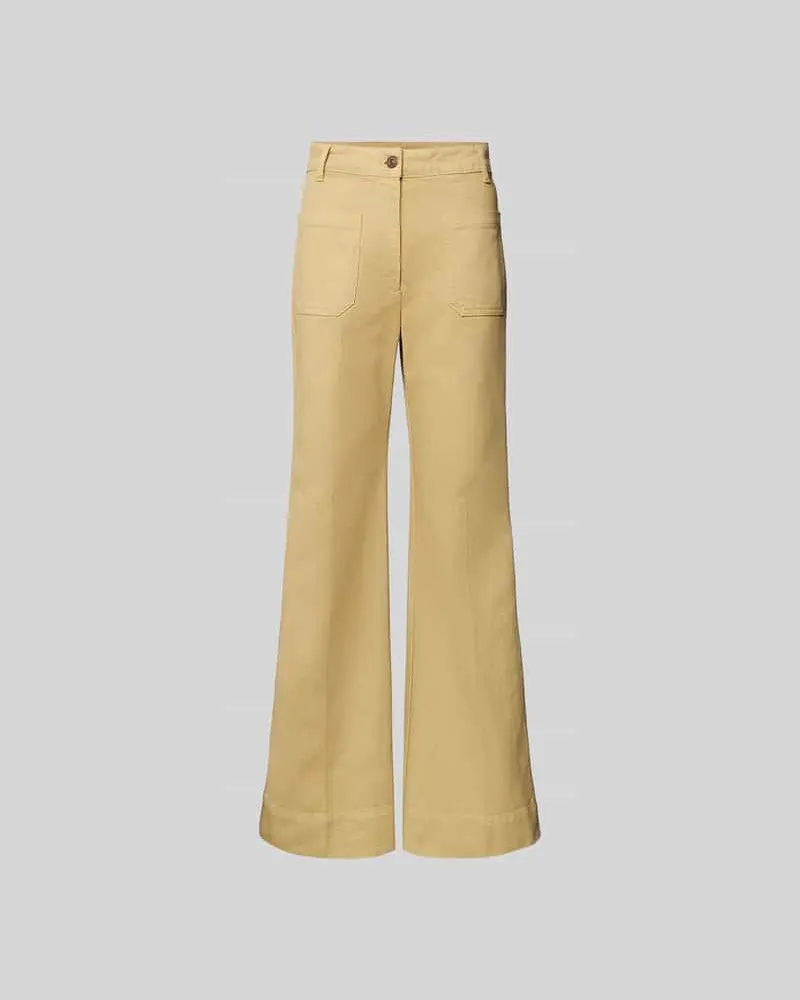 Victoria Beckham Bootcut Fit Jeans aus reiner Baumwolle Hellgelb
