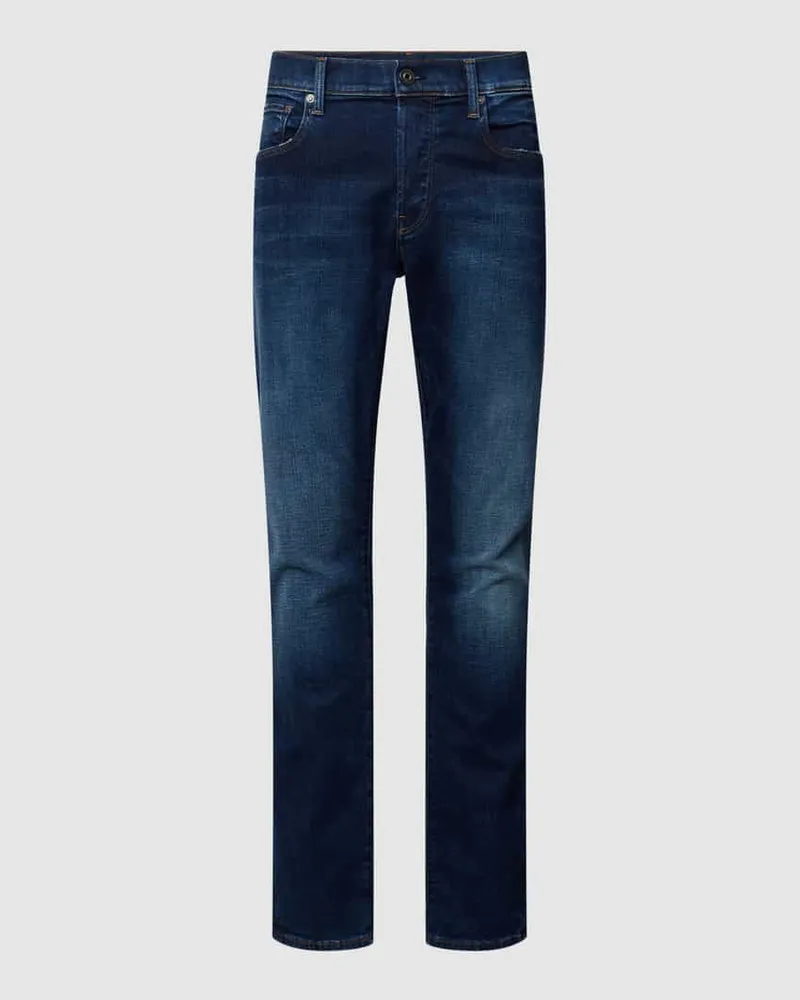 G-STAR RAW Slim Fit Jeans mit Stretch-Anteil Modell '3301 Jeansblau