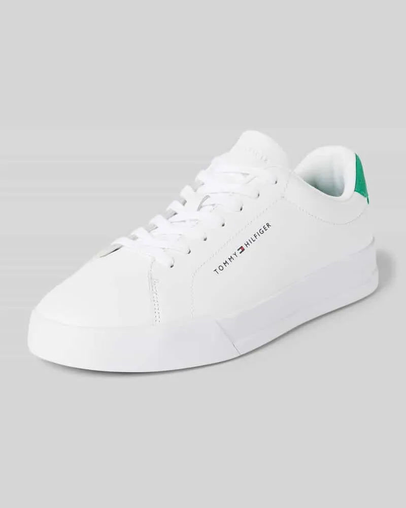 Tommy Hilfiger Sneaker aus Leder mit Label-Detail Modell 'COURT Weiss