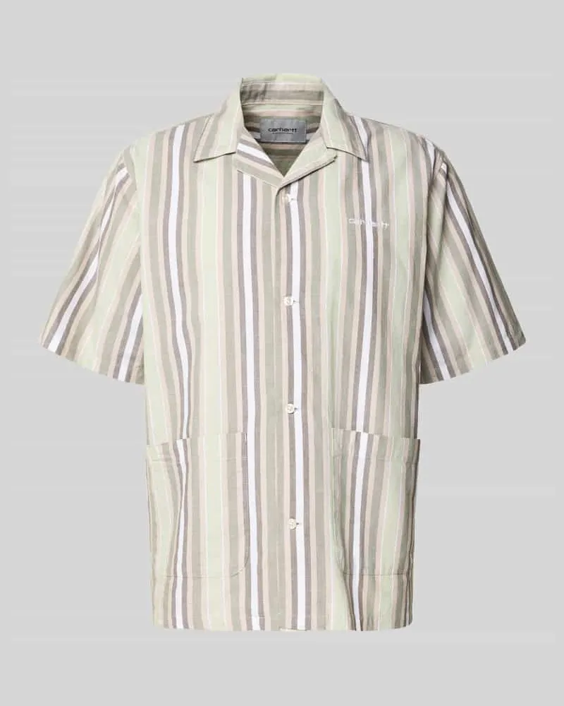 Carhartt WIP Regular Fit Freizeithemd mit Label-Stitching Sand