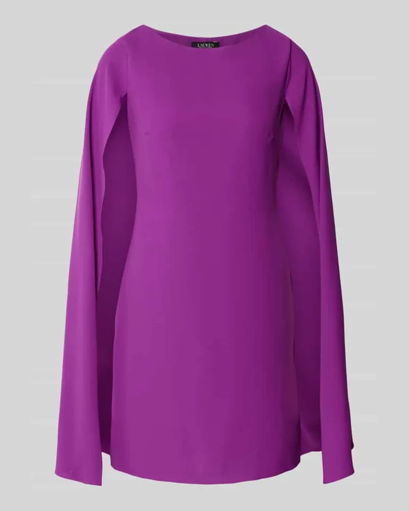 Ralph Lauren Cocktailkleid mit Rundhalsausschnitt Modell 'PETRA Aubergine