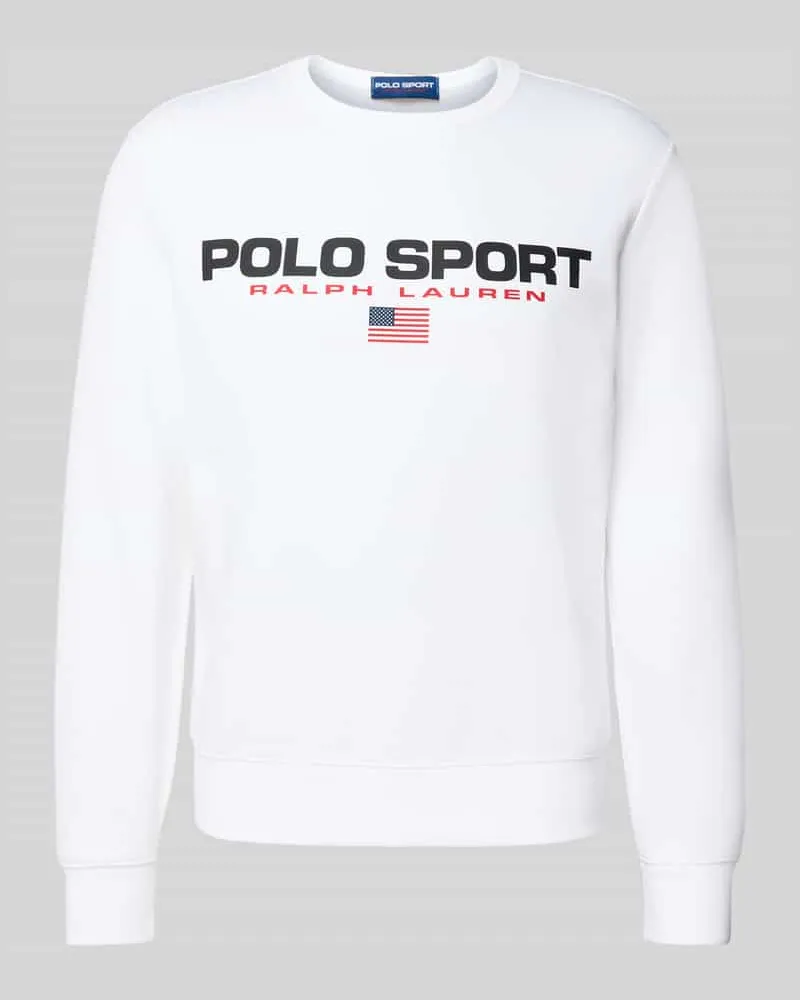 Ralph Lauren Sweatshirt mit Label-Print Weiss