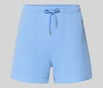 Sweatshorts mit Eingrifftaschen und Label-Stitching
