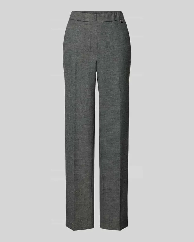 Marc Cain Wide Leg Stoffhose mit Bügelfalten Black