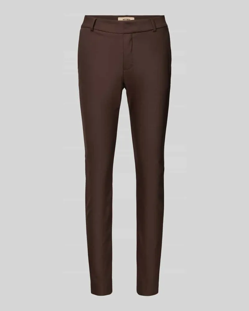 Mos Mosh Skinny Fit Anzughose mit Paspeltaschen am Gesäß Modell 'Abbey Schoko