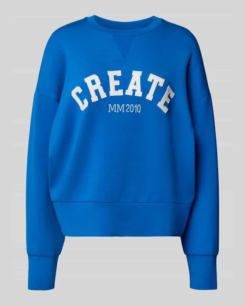 Mos Mosh Oversized Sweatshirt mit Label-Print Modell 'CELLI Royal