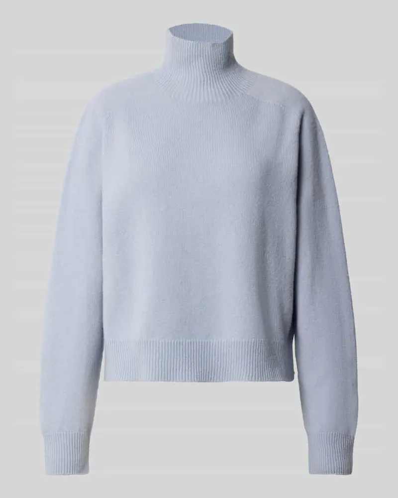 Drykorn Strickpullover mit Stehkragen Hellblau