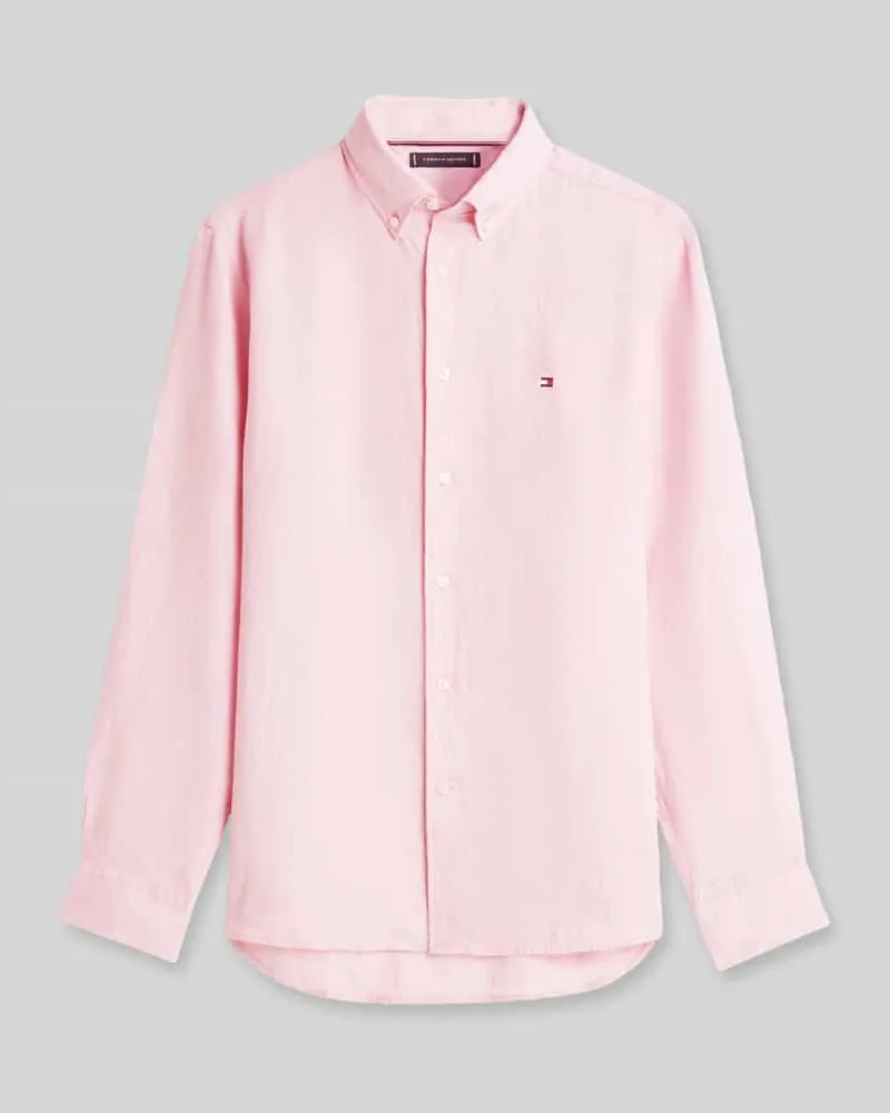 Tommy Hilfiger Regular Fit Freizeithemd aus reinem Leinen Rosa
