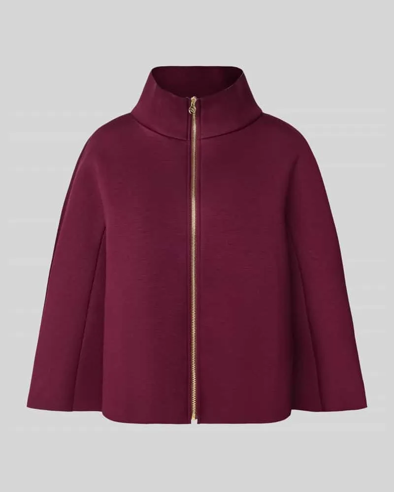 Rinascimento Jacke aus Viskose-Mix mit Stehkragen Bordeaux
