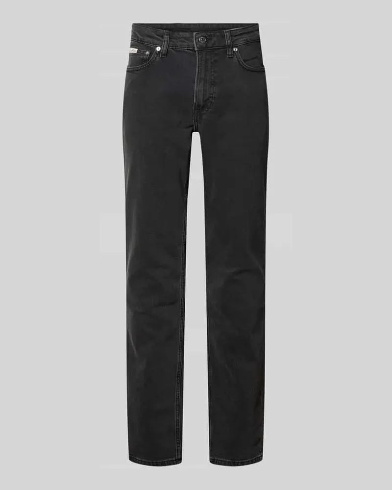 Calvin Klein Slim Fit Jeans aus Baumwoll-Mix Black
