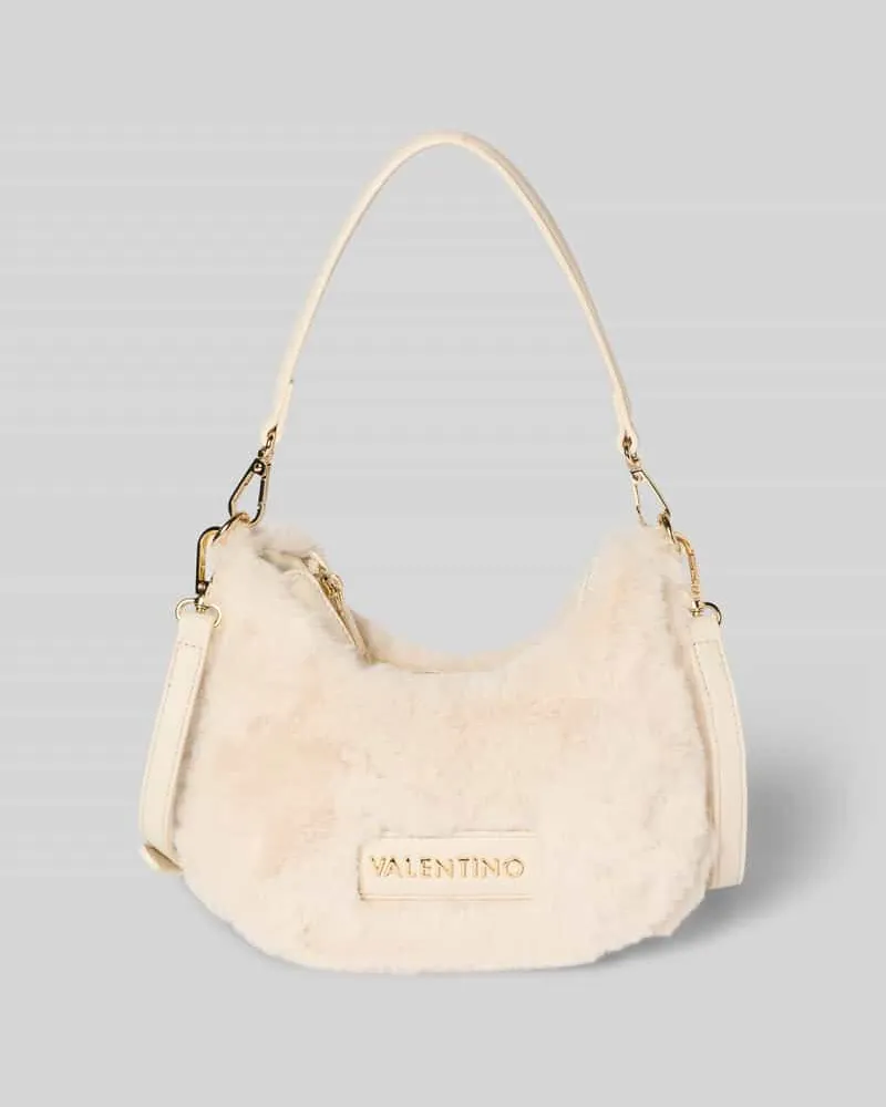 Valentino Bags Handtasche aus Kunstfell Ecru