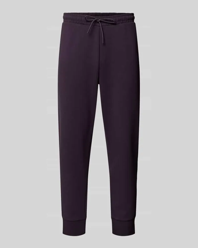 HUGO BOSS Regular Fit Sweatpants aus Baumwoll-Mix Lila