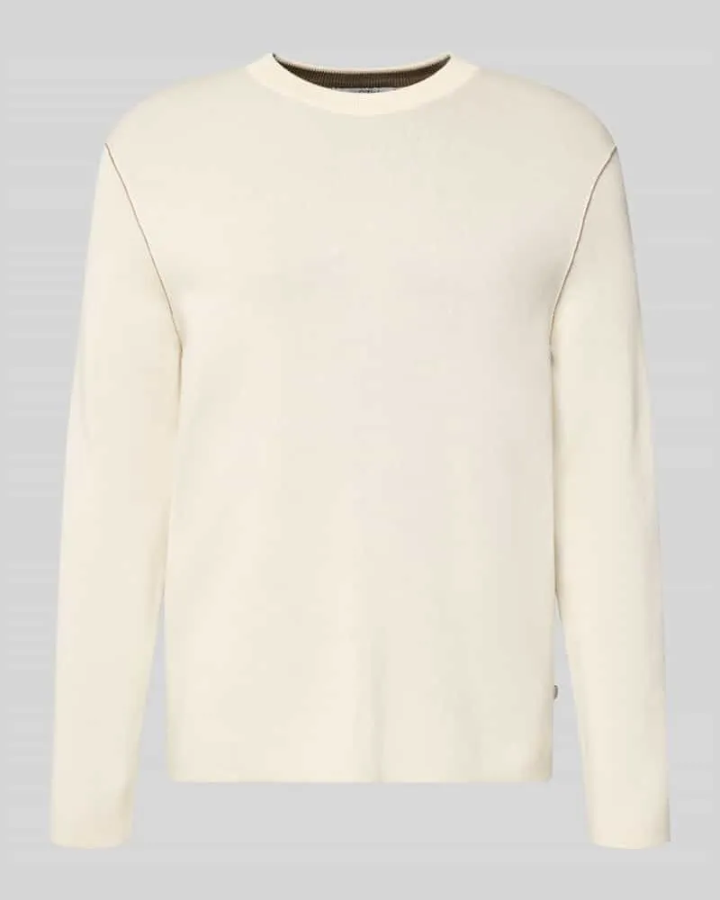 Marc O'Polo Regular Fit Strickpullover aus Baumwoll-Mix Offwhite
