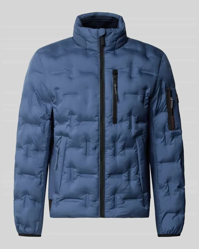 Tom Tailor Regular Fit Bomberjacke mit reflektierenden Details Blau