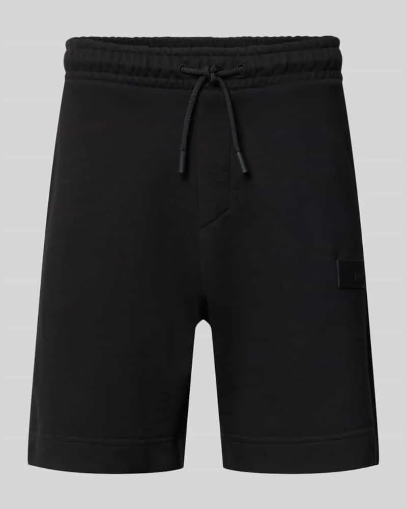 HUGO BOSS Regular Fit Sweatshorts aus Baumwoll-Mix Modell 'JT_SHORTS Black