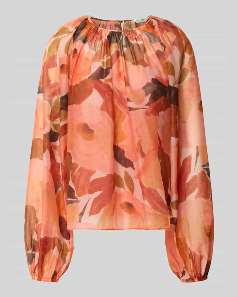 Ted Baker Relaxed Fit Bluse mit floralem Allover-Print Modell 'Sabrona Koralle