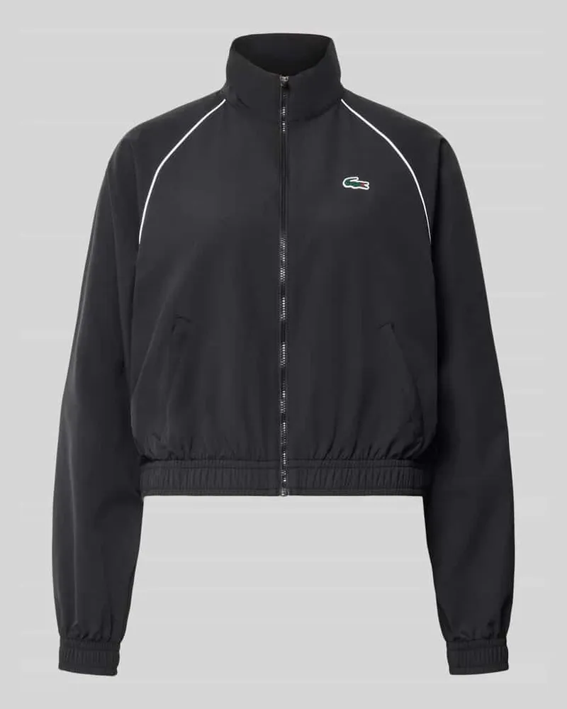 Lacoste Relaxed Fit Trainingsjacke mit Logo-Patch Black