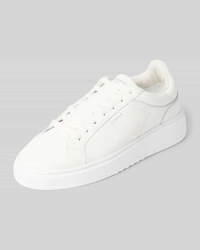 Copenhagen Sneaker aus echtem Leder mit Logo-Print Weiss